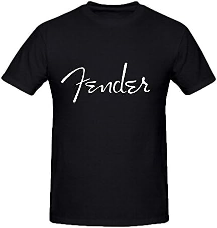 Fender Famous Logo Men O Neck T-shirts Black