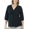 Liz Lange&reg; for Target&reg; Maternity 3/4 Sleeve V-Neck Top - Ebony