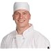 San Jamar H002 QC2000 Poly Cotton Blend Pill Box Hat, X-Large, White