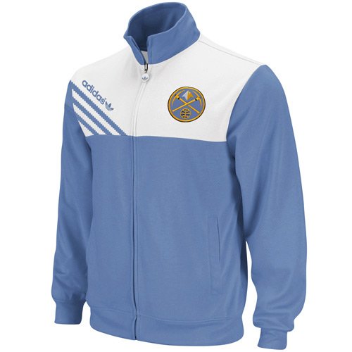 NBA Men's Denver Nuggets Orginals Court Series Action Jacket (Light Blue, Large)