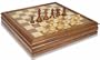 Deluxe Old Club in Golden Rosewood with Chess & Backgammon Case - 3.25" King