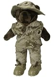 Stuffed 10 teddy bear in personalized custom embroidered U.S. Marine Corps Desert MarPat Utility Military Uniform-DigiCams
