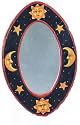 All Natural Handmade Mirror - Oval Celestial Design