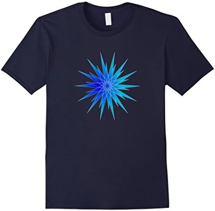 Men's Energy Chakra T Shirt - Power Sacred Geometry Spirituality 2XL Navy
