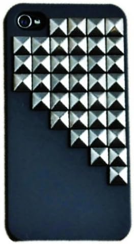 EverGoods Black Fashion Pyramid Punk Spike Stud Mobile Phone Case for Apple iPhone 5 5S