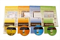 Microsoft Office 2007 Standard Total Training Bundle - Bundle of 4 Handy Software Reference Guides & 4 Computer Based Training (CBT) CDs - 1 for each Office 2007 Program: Word, Excel & PowerPoint & Outlook - Learn Computer Shortcuts, Cheats, Tips & Tricks Guides. 6 Pages Ea, Tri-Fold. Stores Easy.