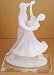 New Frosted Lucite Figurine Sculpture on Acrilic Base