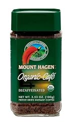 Mount Hagen Organic Freeze Dried Instant Decaffeinated Coffee, 3.53-Ounce Jars (Pack of 6)
