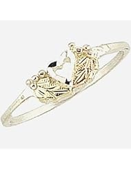 Black Hills Gold Silver Heart Ring