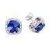 FOJO's Diamond in Sterling Silver Blue Sapphire CB Earrings (1/10 ct. tw.)