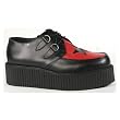 *CREEPER-435, 2" HEEL RED W/BLK * UNISEX CREEPER
