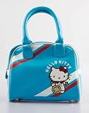 Hello Kitty 1980 Hello Kitty Playing Tennis Blue Bowler Bag