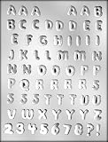 BLOCK STYLE CAPITAL LETTERS & NUMBERS CHOCOLATE MOLD