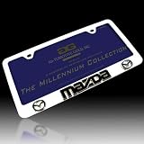 Mazda 3D Logo Chrome Metal License Frame