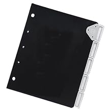 Master Catalog Rack Index Set, Ideal for Protecting and Organizing Materials in Catalog Racks, Black/Silver (MATB6125M)