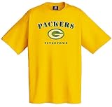 Green Bay Packers Gold "TitleTown" Fanatic Fan Short Sleeve Tee Shirt By VF Imagewear