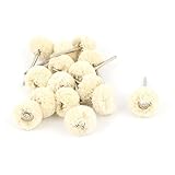 uxcell バフ研磨ホイール　メタル製　シルバートーン　3mmシャンク 24mm径 15個入り