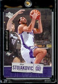 2005 06 Upper Deck Rookie Debut Peja Stojakivic Sacramento Kings Basketball Card #82 - Mint Condition - In Protective Display Case !!