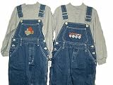  : Boy's Sizes 4/5/6/7 Denim Embroidered Bib Pocket Overall 2-PC Sets