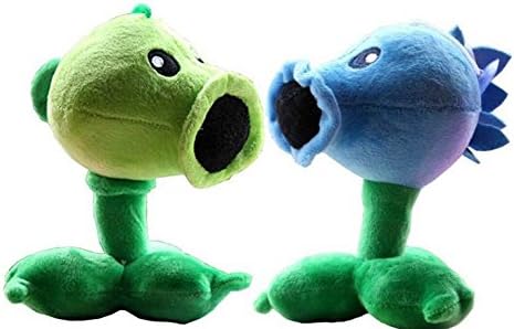 Plants Vs Zombies Series Plush Toy 2pcs Set - Peashooter and Ice Peashooter 15cm/6inch