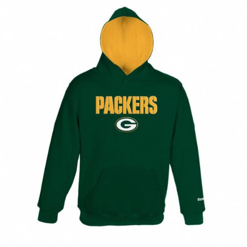 NFL Boys' Green Bay Packers Sportsman Fleece Hoodie - R18C4P12 (Hunter, Medium)