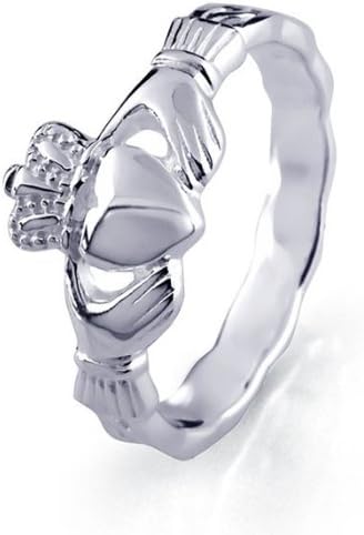 Ladies Sterling Silver Claddagh Ring LS-RS337. Made in Ireland. (6)