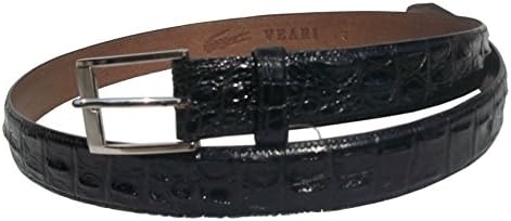 Veari Men's Genuine Alligator Skin Belt Size 42 Black