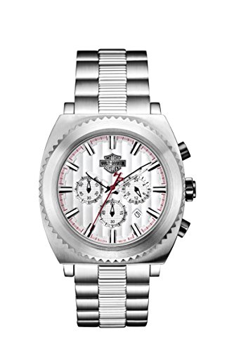Harley-Davidson Men's Bulova Silver Tone Chronograph Watch 78B130
