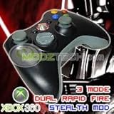Black Xbox 360 Rapid Fire Turbo Modded Controller Steallth 8 Modes