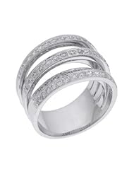 14K White Gold 1.08cttw Round Diamond Fashion Ring
