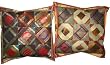2 Indian Vintage Silk Sari Toss Pillow Shams Cushion Covers