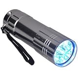 9 LED Aluminum Portable Flashlight (Silver)
