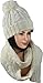Bienvenu Women's Scarf and Hat 2pcs Set Knitted Warm Skullcaps Thicken Beanie Cap