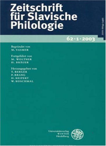 Zeitschrift für slavische Philologie