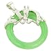 Amulet Good Luck Dragon Circle Green Jade 925 Silver Pendant