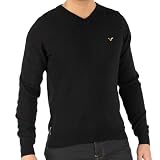 Voi Jeans Mens Harrison V-Neck Knit Top Black