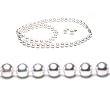 Freshwater Cultured 18 Inches 1-Strand 6.5-7mm White Pearl Necklace & 6.5-7mm White Pearl Earrings with 14/20 yellow-gold-filled Mount