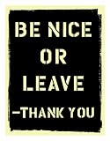 Blue Q Be Nice or Leave Magnet