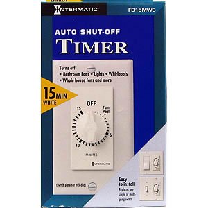 Intermatic FD15MWC Energy Controls - In-Wall Timers 15 minute White Without hold by Intermatic