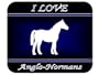 I Love "Anglo-Norman" Horses Mouse Pad - Blue Design