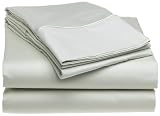 Deluxe 400-Thread-Count 100% Cotton Sateen Sage Sheet Set, Cal King