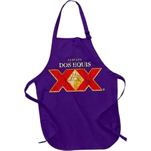 Dos Equis Destressed Logo Bib Apron, Purple