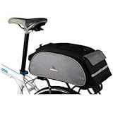 Roswheel Bike Rack Bag Seat Cargo Bag Rear Pack Trunk Pannier Handbag New (Black)