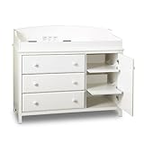 South Shore Furniture, Cotton Candy Collection, Changing Table with 2 Pull-Out Shelves, Pure White