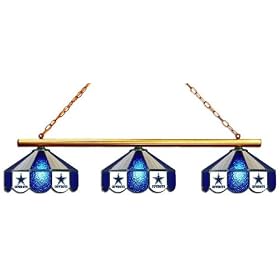Dallas Cowboys 3pc SWAG STAINED GLASS POOL BILLIARD TABLE LAMP LIGHT