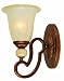 Yosemite Home Decor 81271TS Alina One Light Wall Sconce with Honey Onyx Stone and Honey Woven Glass in Tortoise Shell Finish, 6.5 x 11