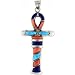 Egyptian Jewelry Silver Ankh of Life Stone Pendant