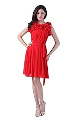 Sleeveless Charmeuse/Chiffon  Evening Dress  With Ruffles