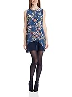 Assuili Vestido Seda Tulipe (Azul Marino / Blanco)