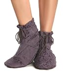 The Happy Company Herbal Collection Warming Aromatherapy Slippers, Lavender Relaxation, Purple